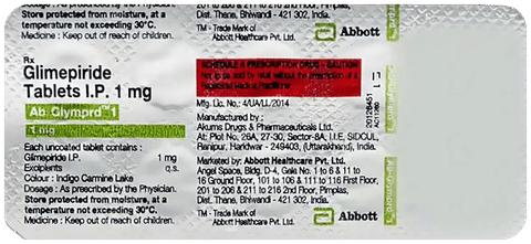 AB Glymprd 1mg Tablet