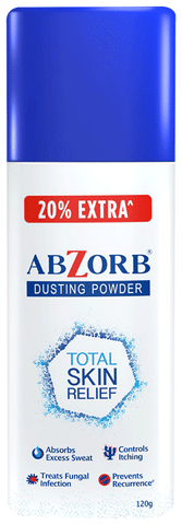Abzorb Anti Fungal Dusting Powder | Absorbs Excess Sweat | Controls Itching | Derma Care | Manages Fungal Infections