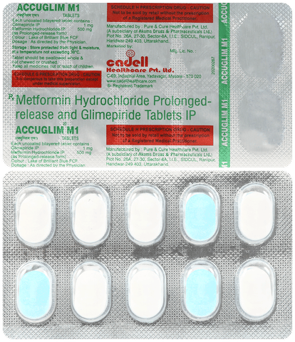 Accuglim M 1mg/500mg Tablet
