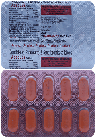 Aceduoz 100mg/325mg/10mg Tablet
