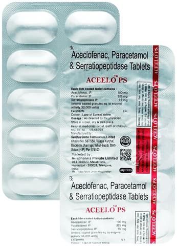 Aceelo PS 100mg/325mg/15mg Tablet
