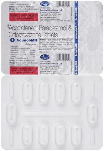 acimol MR 100mg/325mg/250mg Tablet