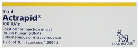 Actrapid 100IU/ml Solution for Injection