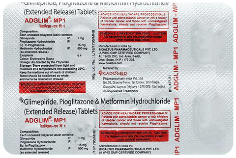 Adglim-MP 1mg/500mg/15mg Tablet