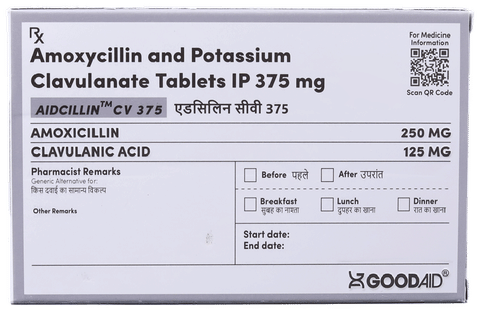 Aidcillin CV 375 Tablet