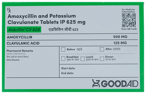 Aidcillin CV 625 Tablet