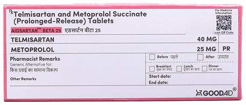 Aidsartan Beta 25 Tablet PR