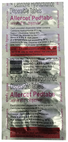 Allercet Paed 5mg Tablet