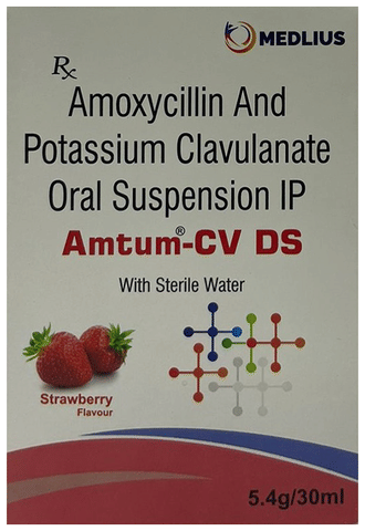 Amtum-CV DS Oral Suspension Strawberry