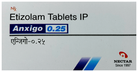 Anxigo 0.25mg Tablet