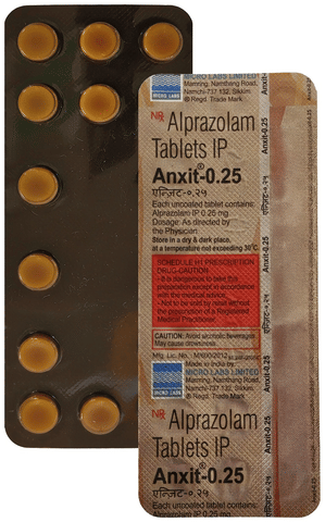 ANXIT 0.25mg Tablet