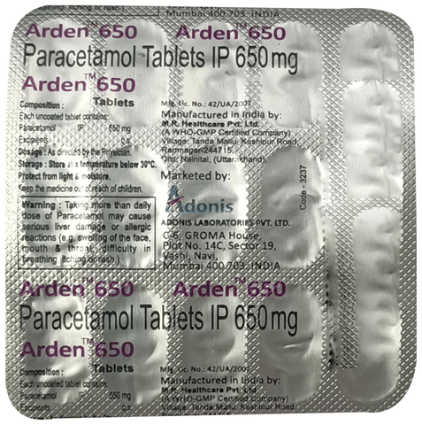 Arden 650mg Tablet
