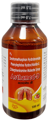 Ashthamed-D Syrup Strawberry Sugar Free