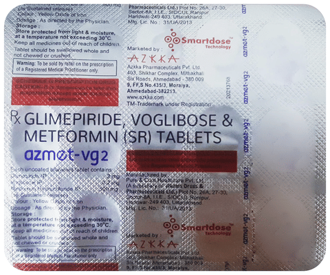 Azmet-VG 2mg/500mg/0.2mg Tablet SR