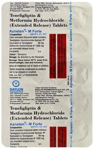 Azneten M Forte 1000mg/20mg Tablet ER