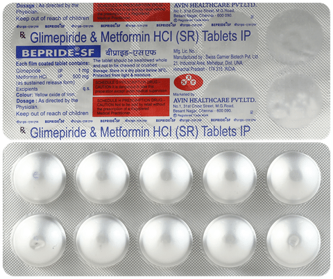 Bepride SF 1mg/500mg Tablet SR