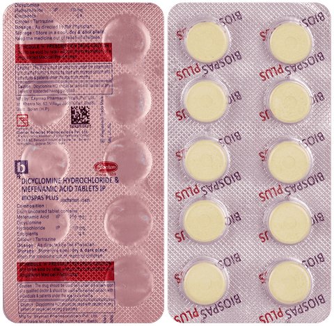 Biospas Plus 10mg/250mg Tablet