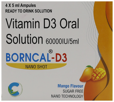 Borncal D3 Nano Shot (5ml Each) Mango Sugar Free