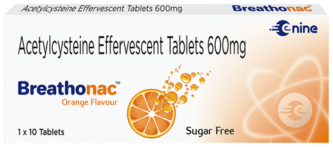 Breathonac Effervescent Tablet Orange Sugar Free