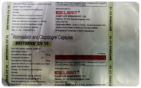 Britorva CV 10mg/75mg Capsule