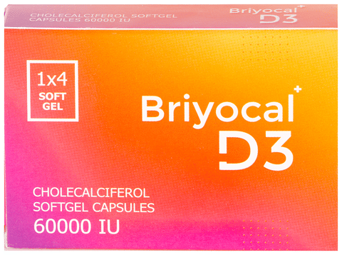 Briyo Briyocal D3 60K: High-Potency Vitamin D3 Capsules for Effective Deficiency Management and Overall Wellness