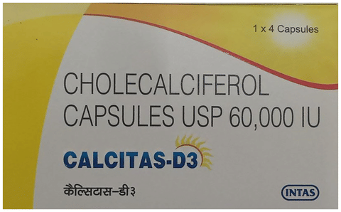 Calcitas -D3 Soft Gelatin Capsule from Intas for Bone, Joint and Muscle Care