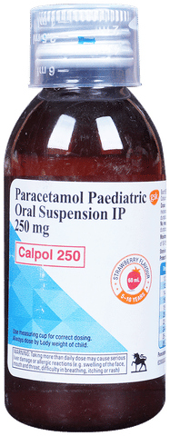 Calpol 250mg Paediatric Oral Suspension Strawberry