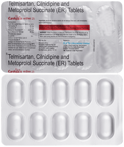 Cardexa 10mg/25mg/40mg Tablet ER