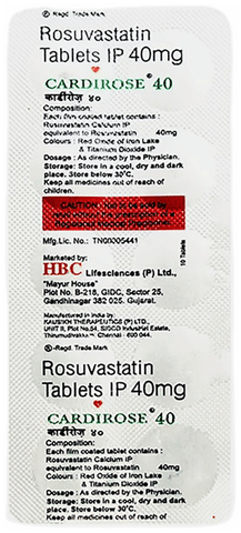 Cardirose 40mg Tablet