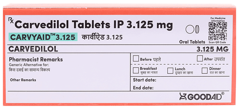 Carvyaid 3.125 Tablet