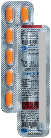 Cetriver 10mg Tablet