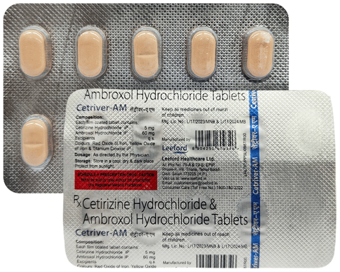 Cetriver AM 5mg/60mg Tablet