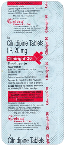 Cilniright 20mg Tablet