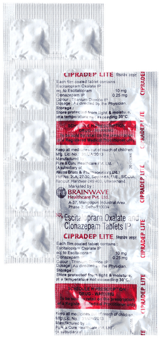 Cipradep Lite 0.25mg/10mg Tablet