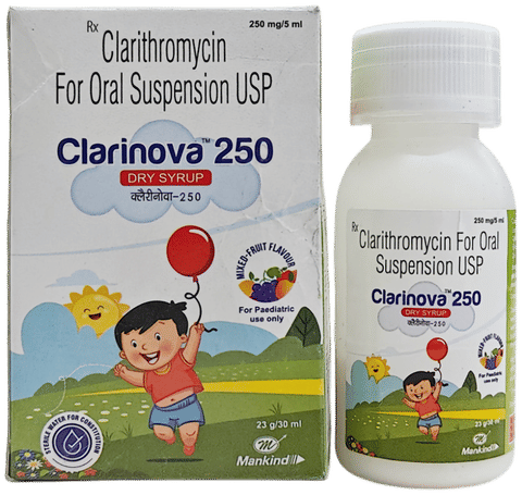 Clarinova 250mg Dry Syrup Mix Fruit