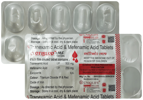 Clotiblod MF 500mg/250mg Tablet
