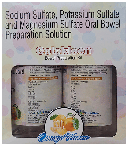 Colokleen Bowel Prepration Kit (177ml Each) Orange