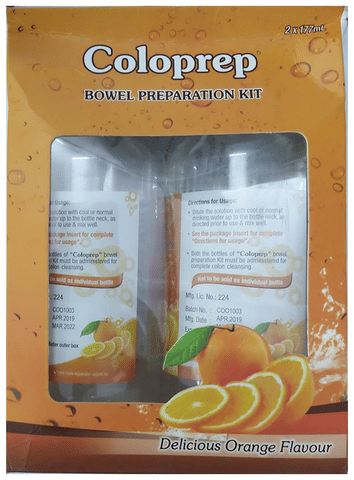 Coloprep Bowel Preparation Kit (177ml Each) Delicious Orange