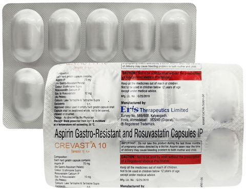 Crevast A 10mg/75mg Capsule