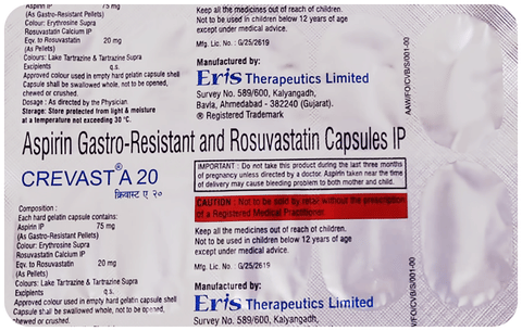 Crevast A 20mg/75mg Capsule