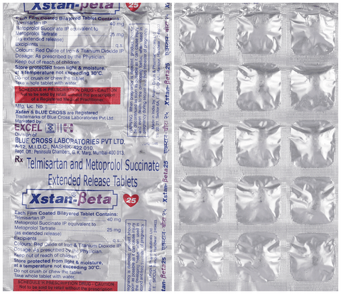 Xstan Beta 40mg/25mg Tablet ER