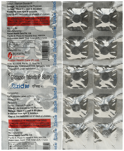 Xzid 80mg Tablet