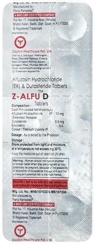 Z Alfu D 10mg/0.5mg Tablet ER