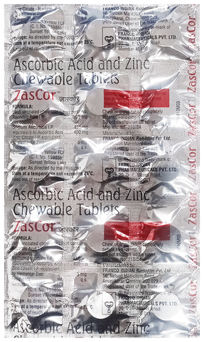 Zascor Chewable Tablet Lemon & Honey Sugar Free