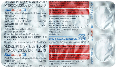 Zavamet OD 500mg/100mg Tablet SR
