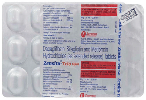 Zensita Trio 10mg/1000mg/100mg Tablet ER