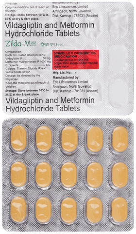 Zilda M 1000mg/50mg Tablet