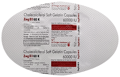 Zing D3 60 K Soft Gelatin Capsule