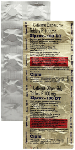 Ziprax 100mg Tablet DT