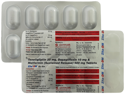 Zita DM 10mg/20mg/500mg Tablet